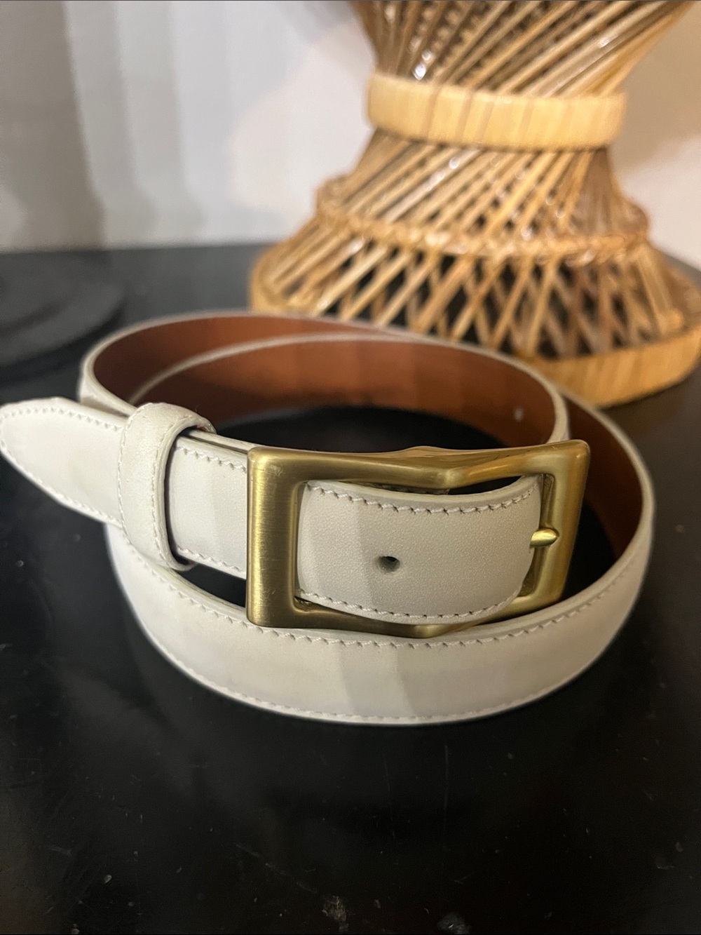 COACH Sz Small cream / gold belt